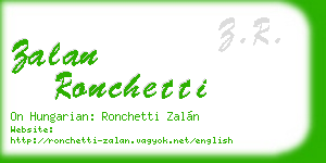 zalan ronchetti business card